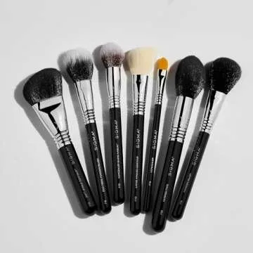 Sigma Beauty F79 Concealer Blend Kabuki Brush – Tapered Concealer Brush for Stippling Any Color-Correcting or Concealing Formula, Use Professional Makeup Brush with Liquid, Cream, or Powder Products