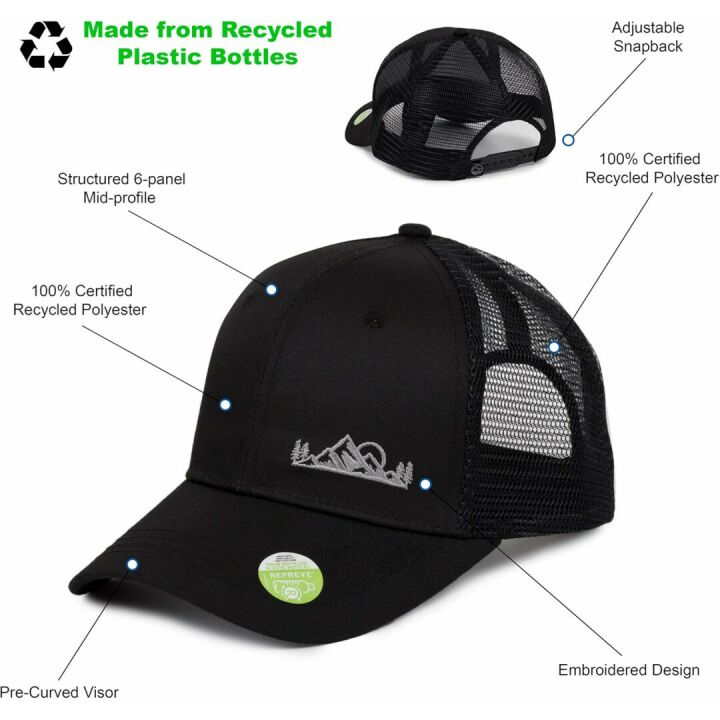 Men's Eco-Friendly Snapback Trucker Hat - Go Green!