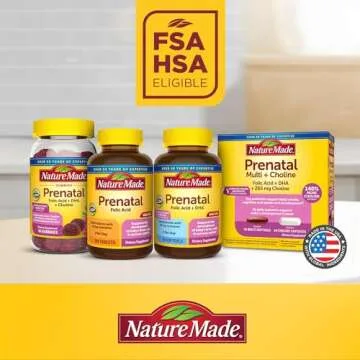 Nature Made Prenatal with Folic Acid + DHA, Prenatal Vitamin and Mineral Supplement for Daily Nutritional Support, 60 Softgels, 60 Day Supply