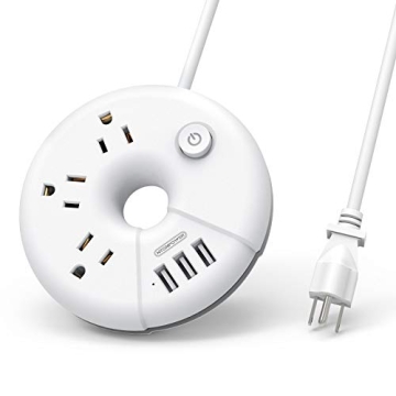NTONPOWER Travel Power Strip with 3 Outlets & USB Ports for Cruises and Travel