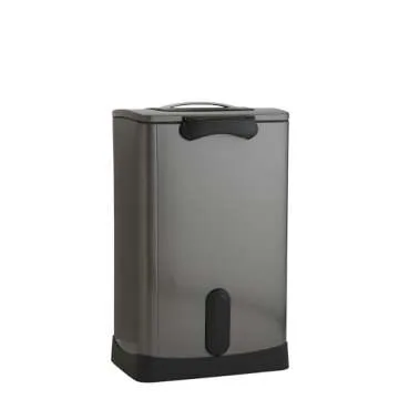 Stylish 50L Trash Can with Manual Compactor Mechanism