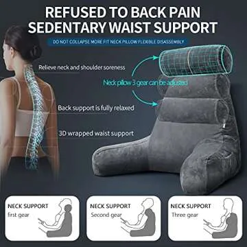 Mittagong Reading Pillow with Neck Support and Pocket