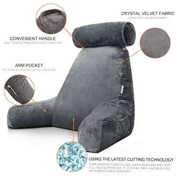 Mittagong Reading Pillow with Neck Support and Pocket