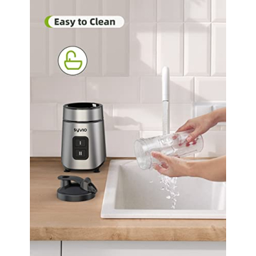 Syvio Blender for Shakes and Smoothies, Powerful Smoothie Blender, Personal Blender with 2 Speed Control, Smoothie Maker with 2 BPA-Free 20 Oz Portable Blender Cups, Nutritious Recipe