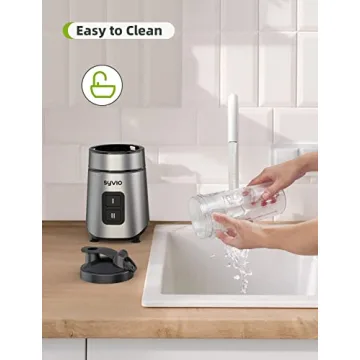 Syvio Blender for Shakes and Smoothies, Powerful Smoothie Blender, Personal Blender with 2 Speed Control, Smoothie Maker with 2 BPA-Free 20 Oz Portable Blender Cups, Nutritious Recipe