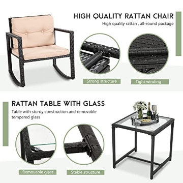 Stylish FDW Wicker Patio Furniture Set for Outdoor Comfort