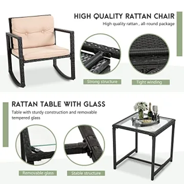 Stylish FDW Wicker Patio Furniture Set for Outdoor Comfort