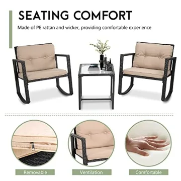 Stylish FDW Wicker Patio Furniture Set for Outdoor Comfort