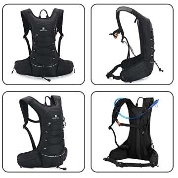 B BBAIYULE Hydration Backpack with 2L Water Bladder, Hydration Packs for Cycling Biking Running Hiking Climbing Skiing , Lightweight Water Backpack with Hydration Bladder for Men and Women
