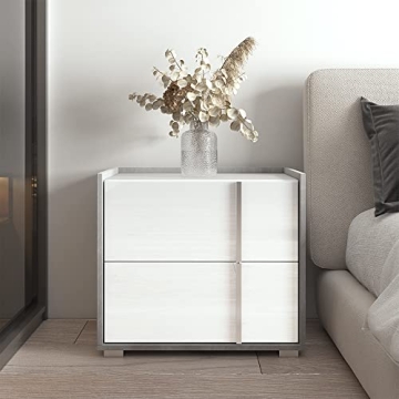 Meble Sky 25" Modern Nightstand - Stylish & Functional Bedside Storage