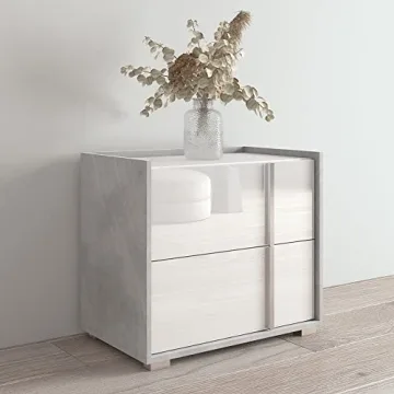 Meble Sky 25" Modern Nightstand with Two Drawers
