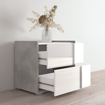Meble Sky 25" Modern Nightstand with Two Drawers