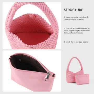 LIKEBAG Woven Handbag Vegan Leather Tote for Women