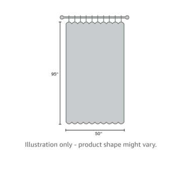 No. 918 Tayla Crushed Texture Semi-Sheer Rod Pocket Curtain Panel, 50" x 95", Cream Off-White