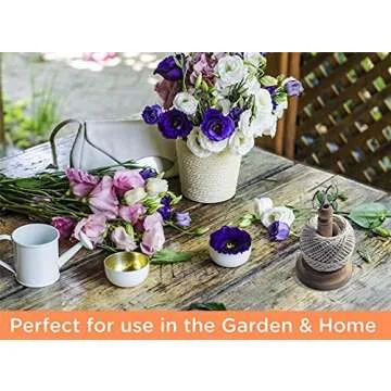 Muldale Traditional Kitchen Twine Holder with Scissors - Butcher String Spool Holder with Cutter for Meat - Cotton Twine for Gardening - Made in UK