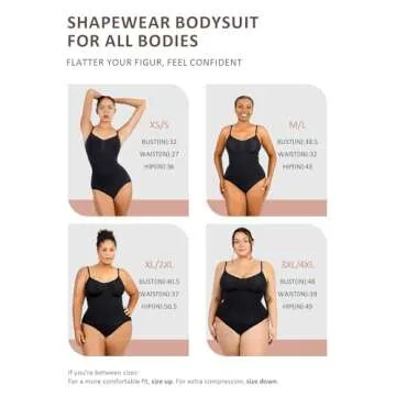 FeelinGirl Shapewear Tummy Control Bodysuit Seamless Body Shaper Butt Lifting Pink M/L
