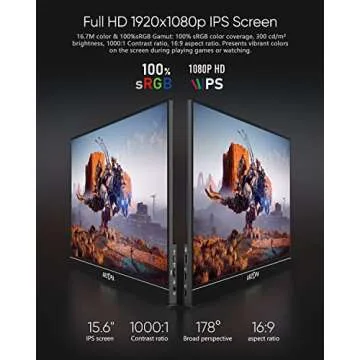 ARZOPA G1 Portable 16.1'' 144Hz Monitor for Gamers