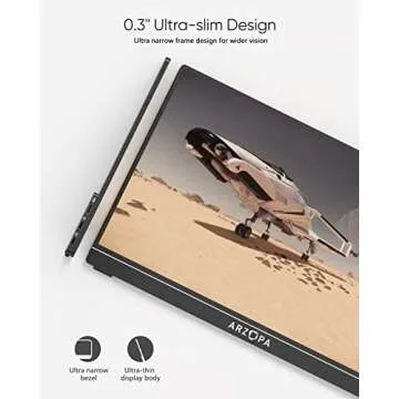 ARZOPA G1 Portable 16.1'' 144Hz Monitor for Gamers