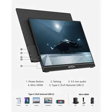 ARZOPA G1 Portable 16.1'' 144Hz Monitor for Gamers