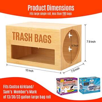 Libreshine Extra Large Trash Bag Organizer for Kitchen, Garbage Bag Dispenser Roll Holder Under Sink...