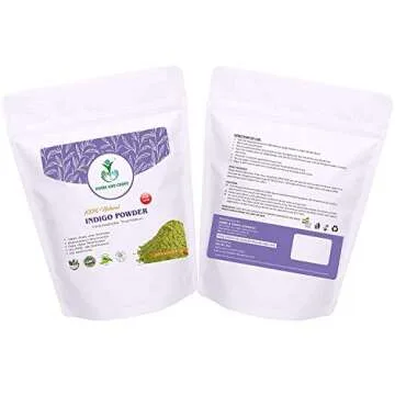 Herbs And Crops 100% Pure Natural Indigo Powder- For HAIR (227g / (1/2 lb) / 8 ounces)- For Brown to Black Hair