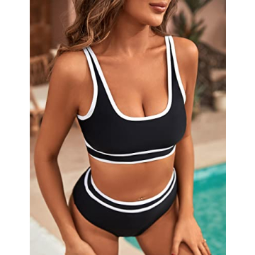 BMJL Women’s Sporty High Waisted Bikini Swimsuit