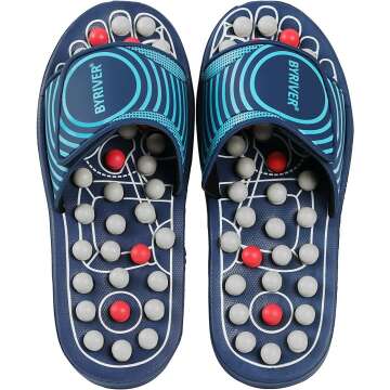BYRIVER Acupressure Foot Massage Slippers for Pain Relief