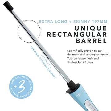 CHOPSTICK STYLER Extra Confident, Professional Super Skinny Curling Wand, 5 Variable Temperatures, 0...