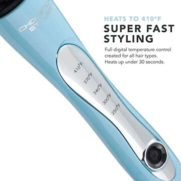 CHOPSTICK STYLER Extra Confident, Professional Super Skinny Curling Wand, 5 Variable Temperatures, 0.3” x 0.4”, Extra-Long Rectangular Titanium Barrel Long Lasting Voluminous, Natural Chopstick Curls