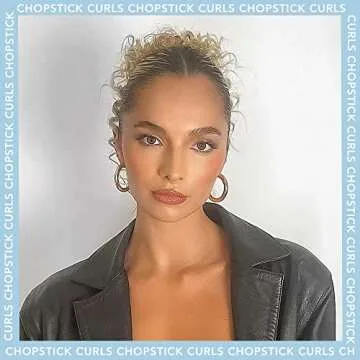 CHOPSTICK STYLER Extra Confident, Professional Super Skinny Curling Wand, 5 Variable Temperatures, 0.3” x 0.4”, Extra-Long Rectangular Titanium Barrel Long Lasting Voluminous, Natural Chopstick Curls