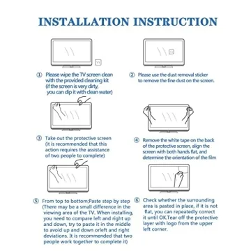 43-65 Inch TV Screen Protector - Anti Glare & Dustproof