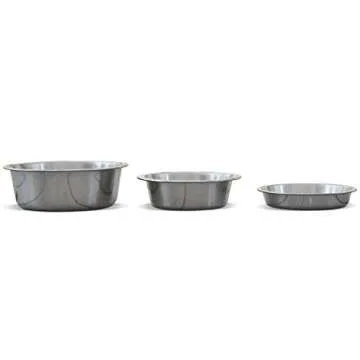 PetFusion Premium 304 Food Grade Stainless Steel Dog & Cat Bowls. Cat Bowls Shallow & Wide for Relief of Whisker Fatigue, Silver, 24-Ounce (PF-SB2)
