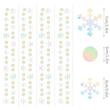 Iridescent Snowflake Garland for Winter Parties and Decor