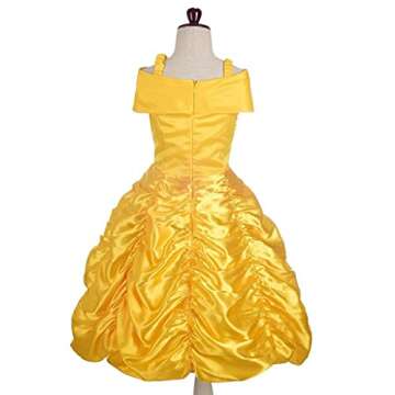 Dressy Daisy Girls' Princess Yellow Gold Ball Gown Birthday Party Fancy Dress Up Halloween Costume w...