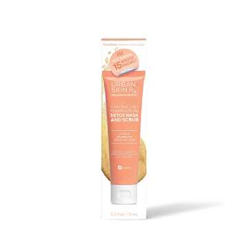 Urban Skin Rx® 2-in-1 Pumpkin Detox Mask | Pore Purifying Mask & Scrub, Self-Warming Formula Detoxifies & Exfoliates to Deep Clean & Rejuvenate Skin, Formulated with Kaolin and Jojoba Beads, 2.5 oz
