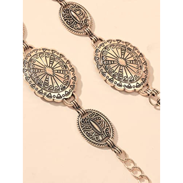 TOPACC Western Concho Chain Belt for Dresses and Jeans