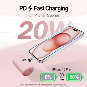 Portable USB-C Charger for iPhone 15 - Fast & Compact