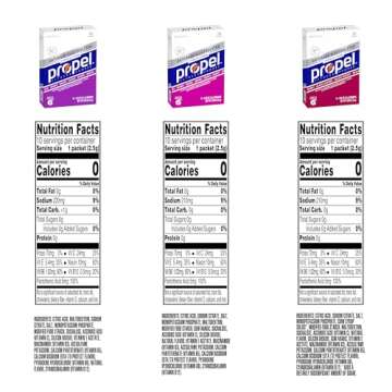 Propel Electrolyte Enhanced Water Drink Mix Powder Packets - Grape Variety Pack, Zero Calorie & Zero...