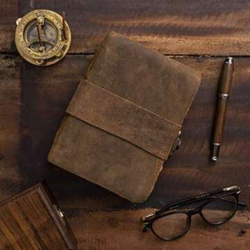 Vintage Leather Journal with Lock - Perfect for Creatives