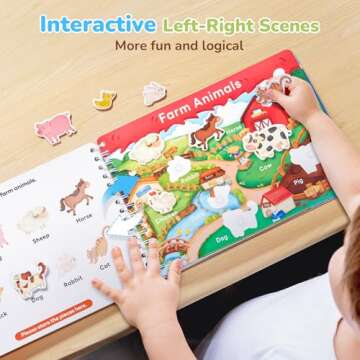 JoyCat Preschool Busy Book, Fun Learning Activities for Kids