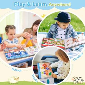 JoyCat Preschool Busy Book, Fun Learning Activities for Kids