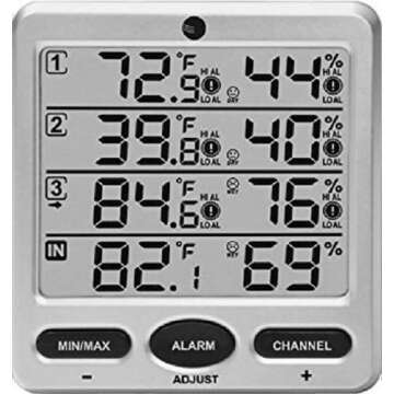 Ambient Weather WS-10-X4 Thermo-Hygrometer with Sensors