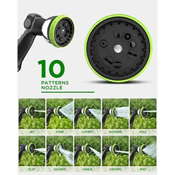 MYTOL Retractable Garden Hose Reel with 10-Pattern Nozzle