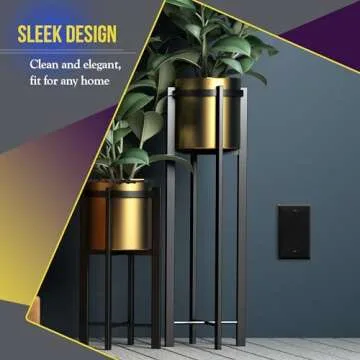 ENERLITES Stylish Black Wall Plate for Modern Homes
