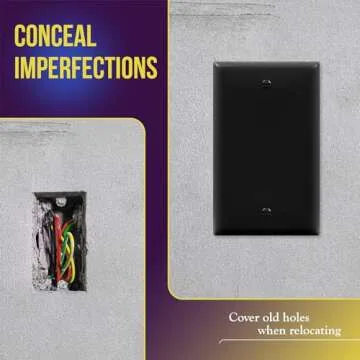 ENERLITES Stylish Black Wall Plate for Modern Homes
