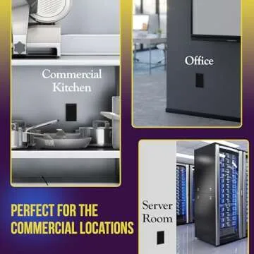 ENERLITES Stylish Black Wall Plate for Modern Homes