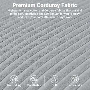 XIZZI Comfy Reading Chair with Ottoman Set for Indoor Use