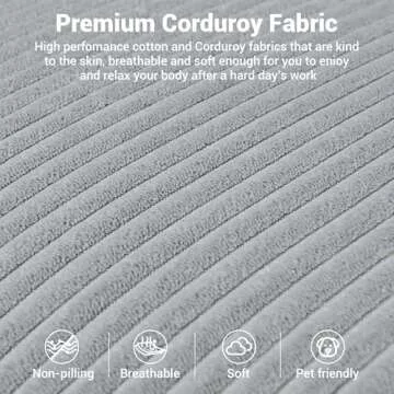 XIZZI Comfy Reading Chair with Ottoman Set for Indoor Use