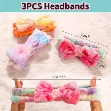 LEOBRO Spa Headband and Scrunchies Set for Women