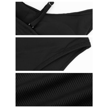 Hilinker Women's Ribbed Knit Bikini for Style and Comfort